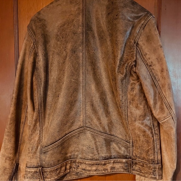 John Varvatos - James Racer Leather Jacket - Desert Sand - EU 52 / US 42 - Picture 7 of 7